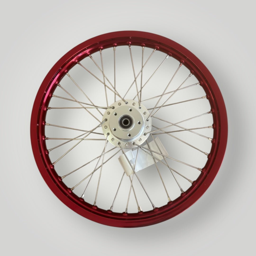 Simson 1.60x17 Felge Rot mit Scheibenbremsaufnahme – B - Ware – 17 Zoll Tuning - simsonrausch