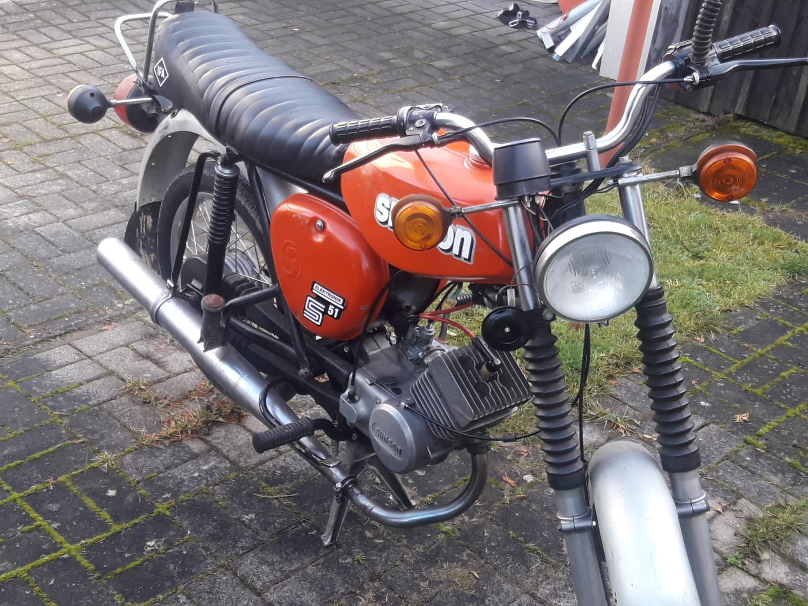 Gebraucht komplett originale Simson S51 4 Gang mit 12V E-Zündung und 60kmh Papieren