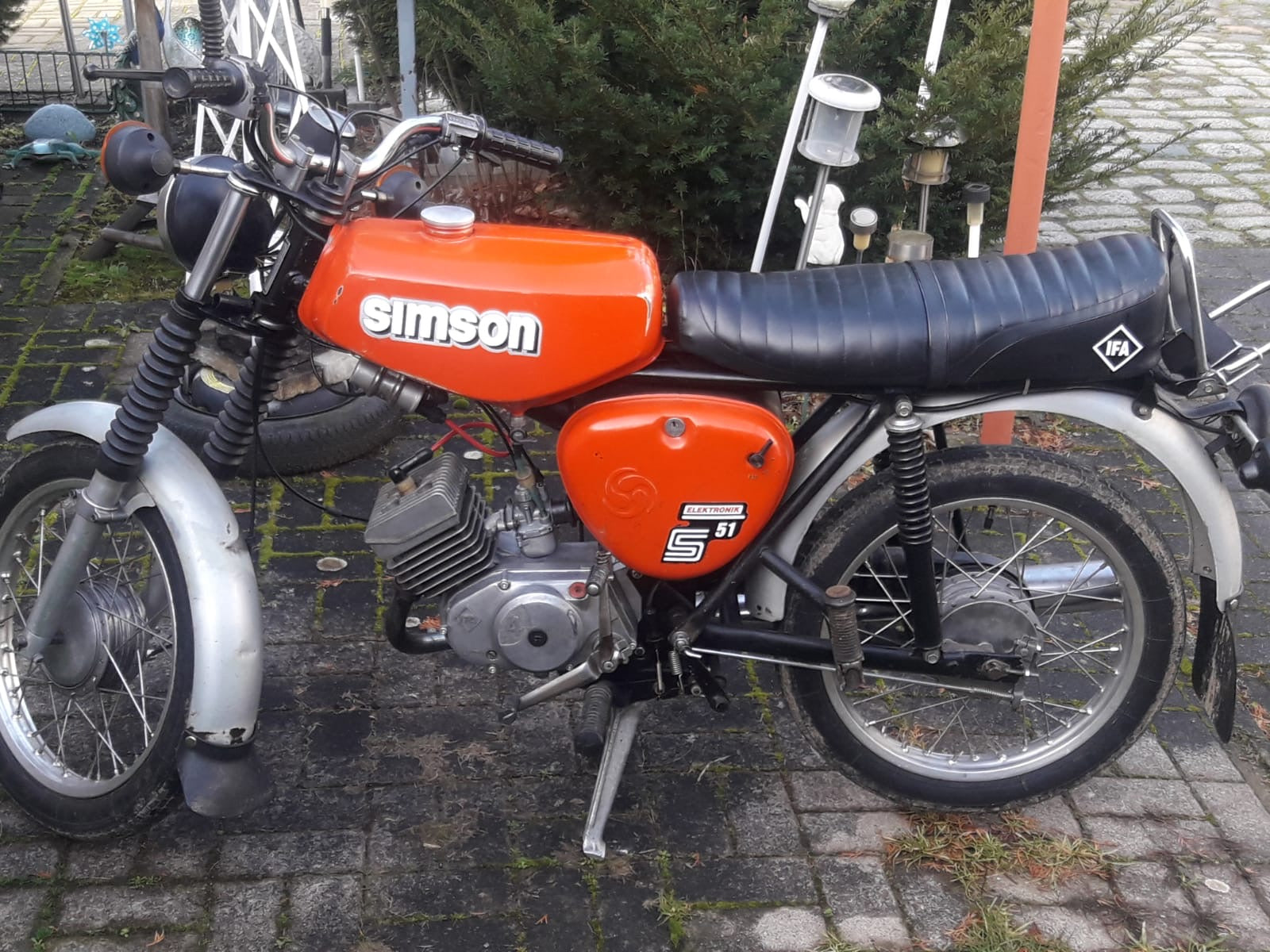 Gebraucht komplett originale Simson S51 4 Gang mit 12V E-Zündung und 60kmh Papieren