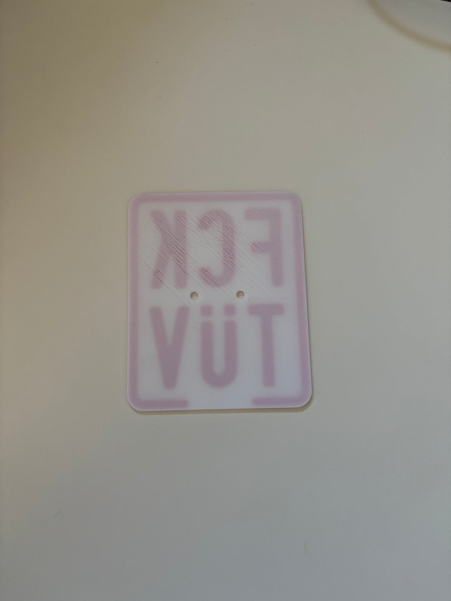 Simson Kennzeichen 3D Druck Custom FCK TÜV