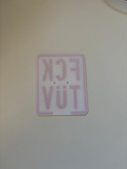 Simson Kennzeichen 3D Druck Custom FCK TÜV