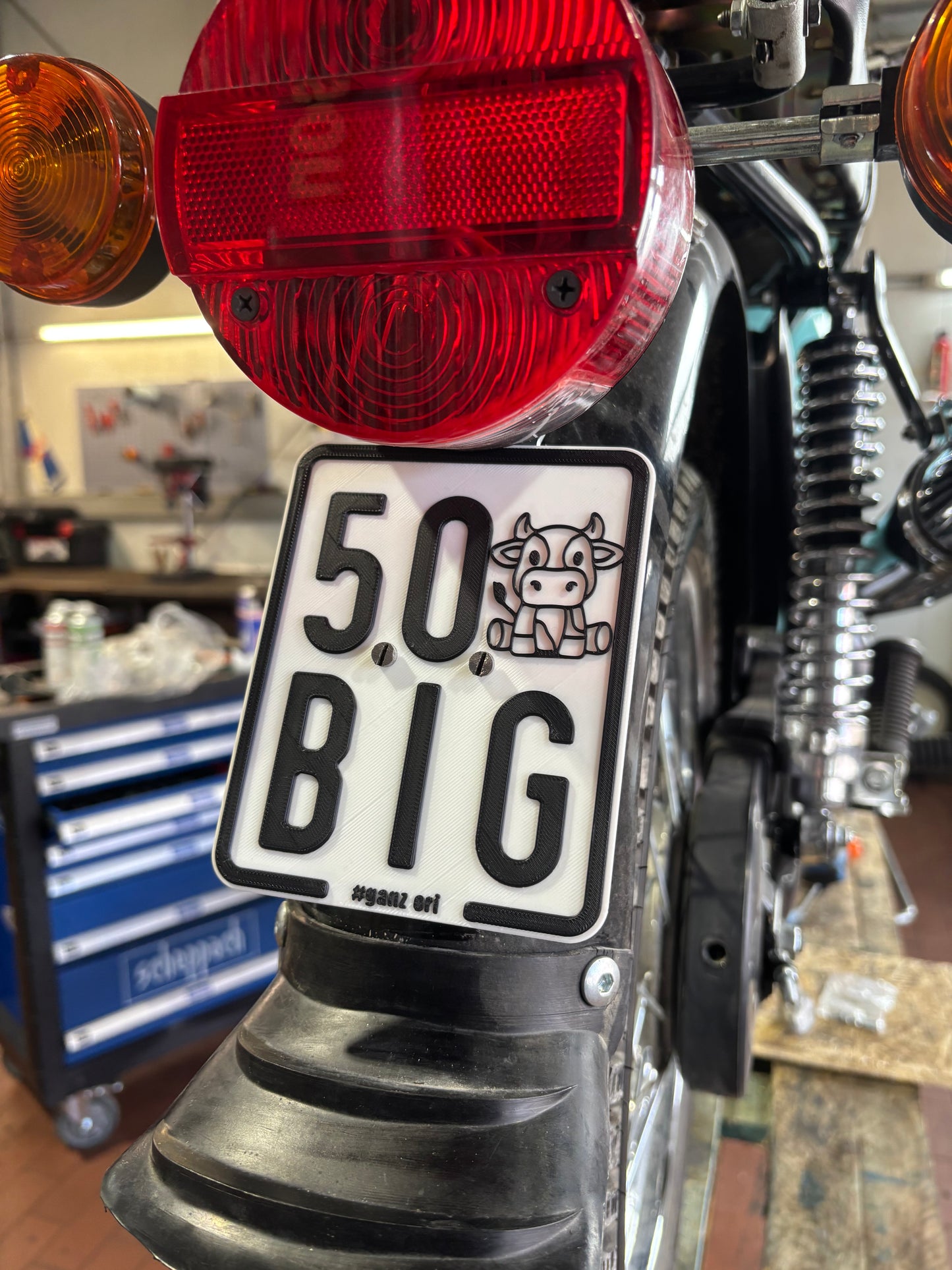Simson Kennzeichen 3D Druck Custom 50"KUH" BIG