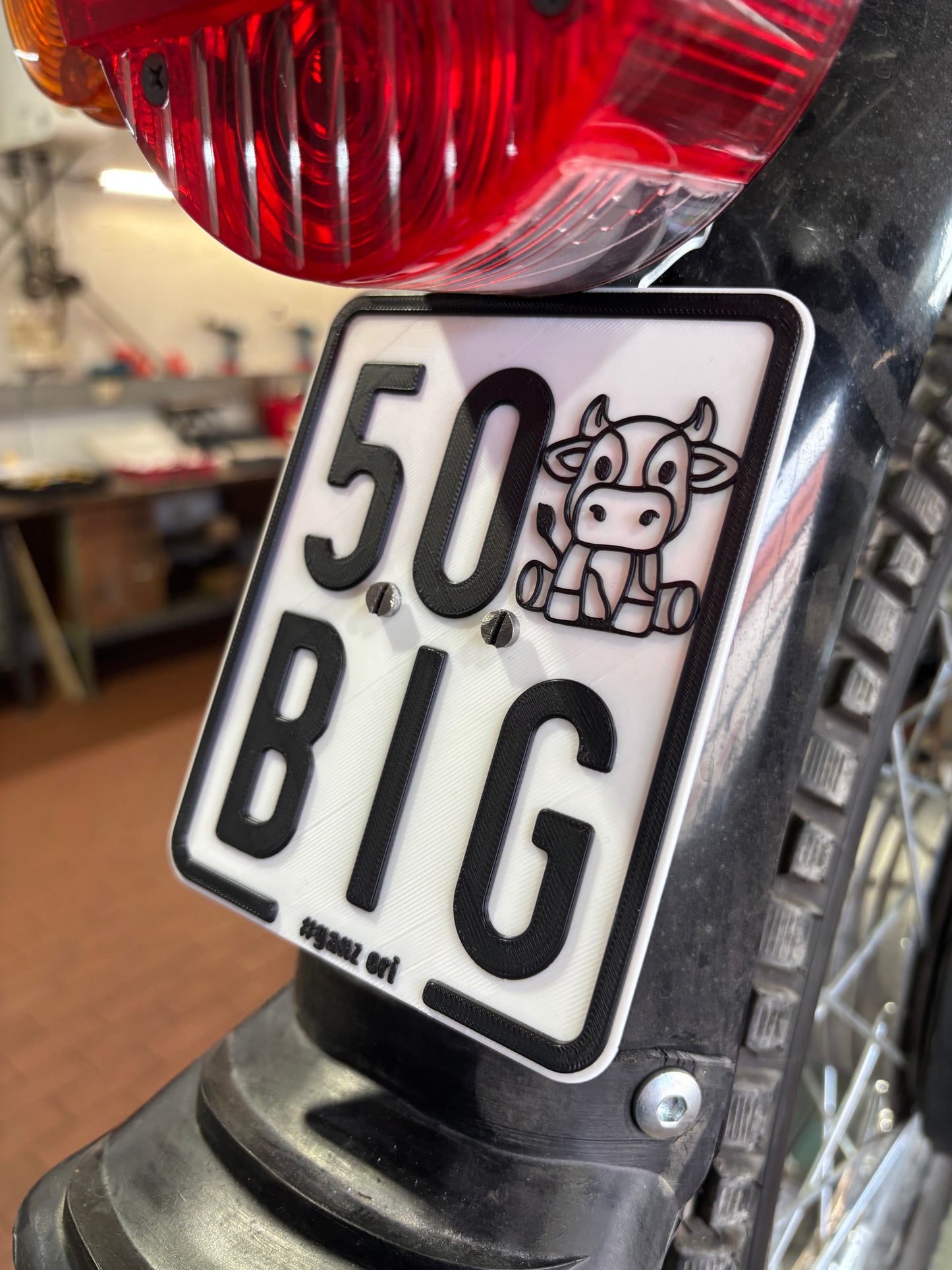 Simson Kennzeichen 3D Druck Custom 50"KUH" BIG