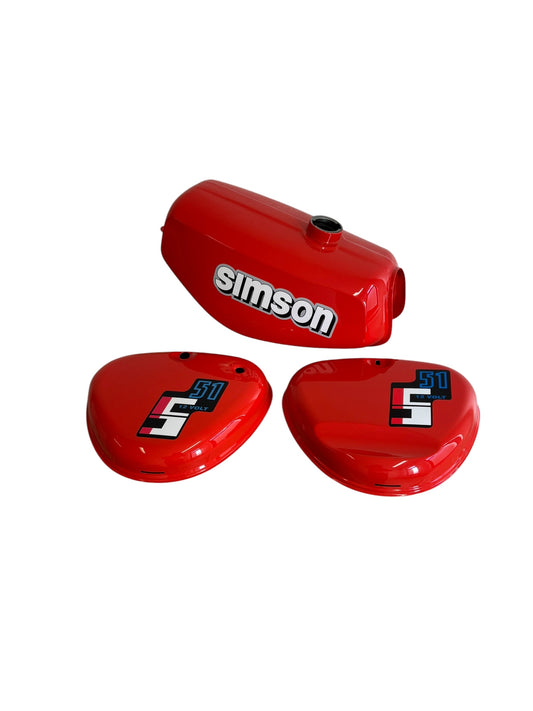 Simson Tank + Seitendeckel Rot S51/S50/S70 Enduro – B-Ware Ersatzteile