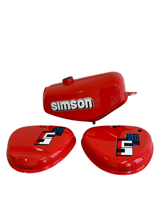 Simson Tank + Seitendeckel Rot S51/S50/S70 Enduro – B-Ware Ersatzteile