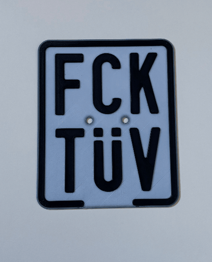Simson Kennzeichen 3D Druck Custom FCK TÜV - simsonrausch