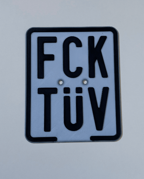 Simson Kennzeichen 3D Druck Custom FCK TÜV - simsonrausch