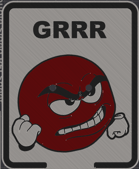 Simson Kennzeichen 3D Druck Custom GRRR Smilie - simsonrausch