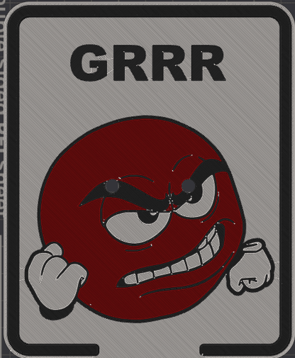 Simson Kennzeichen 3D Druck Custom GRRR Smilie - simsonrausch