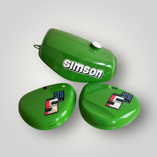 Simson Tank + Seitendeckel Saftgrün S51/S50/S70 Enduro – B - Ware Ersatzteile - simsonrausch