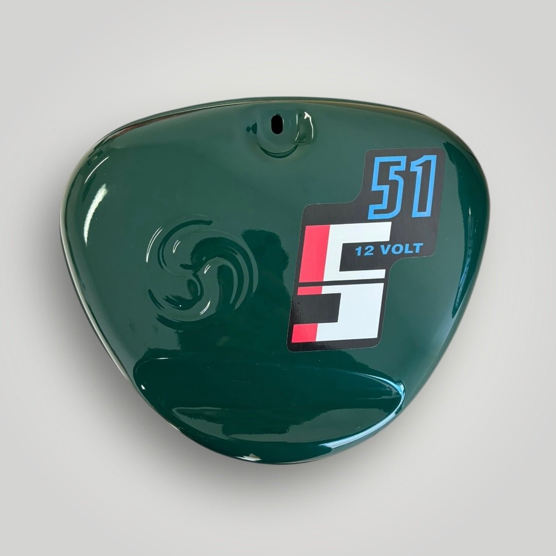 Simson Tank + Seitendeckel (Wirbel) Billardgrün S51/S50/S70 Enduro – B - Ware Ersatzteile - simsonrausch