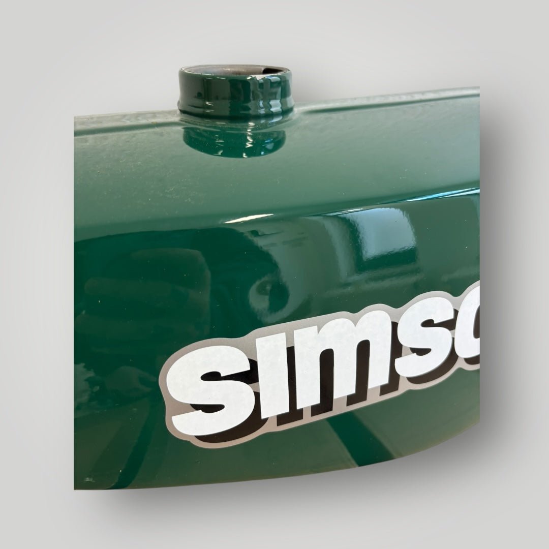 Simson Tank + Seitendeckel (Wirbel) Billardgrün S51/S50/S70 Enduro – B - Ware Ersatzteile - simsonrausch